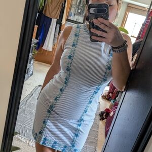 Vineyard Vines Blue and White Patterned Mini Dress